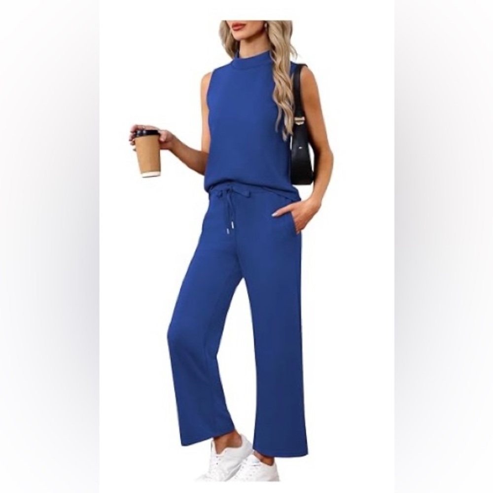 Chic Royal Blue Sleeveless Jumpsuit